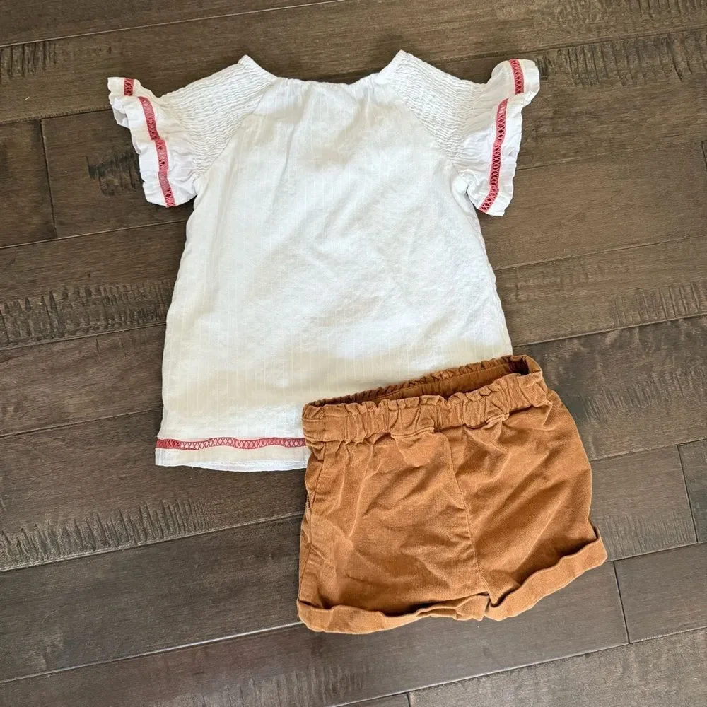 Haute Hippie Outfit Girls Set Kids 5T Shirt Shorts Top Summer Fall Photos